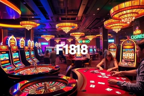 Experience the excitement of F168 at a luxurious casino with players betting on roulette and poker.